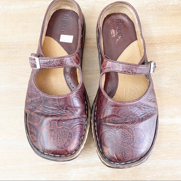 Born Shoes Born Leather Mary Jane Brown Flats Size 7 38m Born Shoes Born Leather Mary Jane Brown Flats Size 7 38m